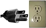 Type B (NEMA 5–15 U.S. 3 pin)max 125 V AC, max rating 15 Aand IEC standard 60906-2