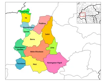 Bama Department location in the province