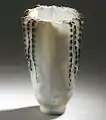 Woodfired porcelain, "Feather" H: 16&nbsp;cm