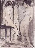 Three Figures (Drei Akte)), c. 1925, watercolor and colored chalk on paper, 68 x 50&nbsp;cm, Museum am Ostwall, Dortmund