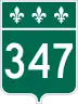 Route 347 marker