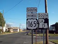 Signs along LA&nbsp;15 in Monroe